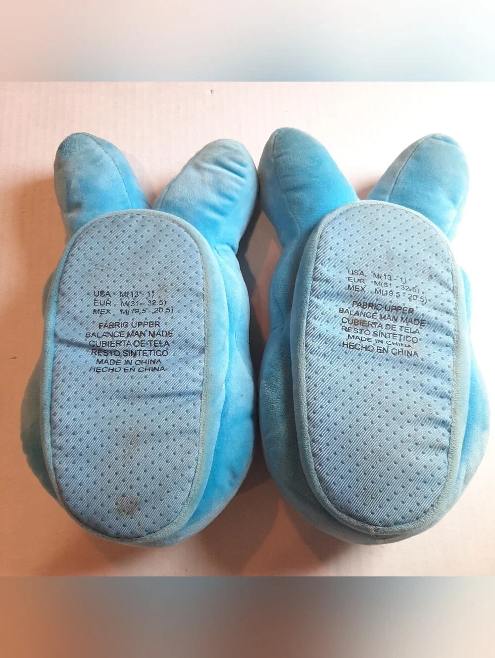Peeps blue bunny slippers M(13-1)